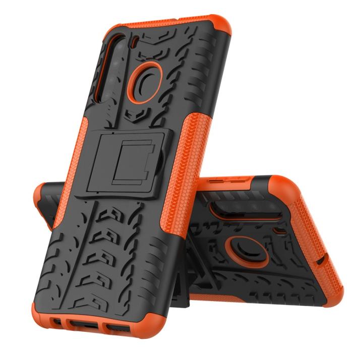 Bild 2,  Samsung Galaxy A21 - Ultimata Stöttåliga Skalet med Stöd - Orange