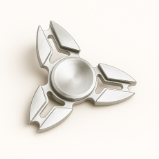  Fidget Spinner Spiky Trio - Silver