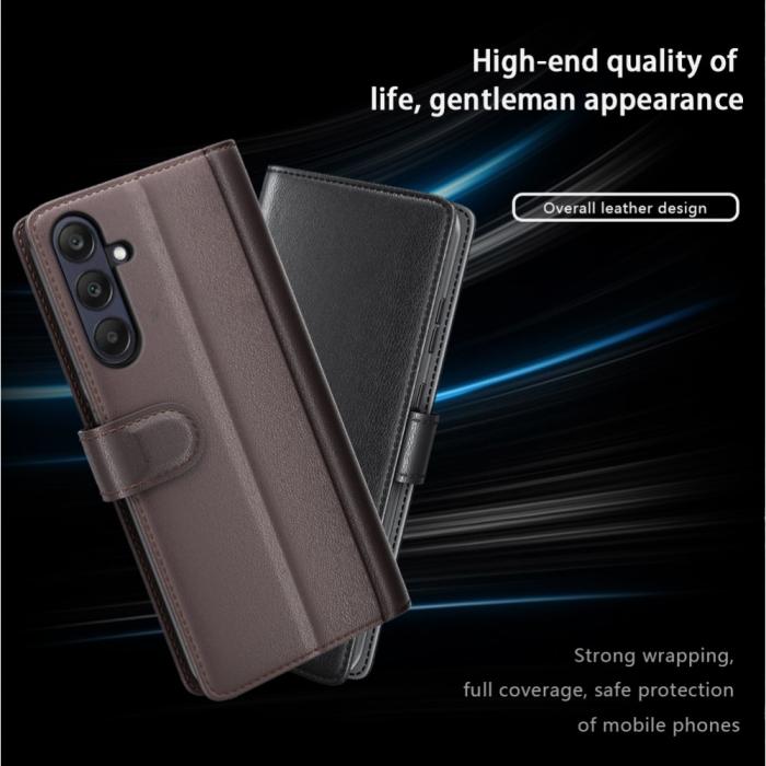 Bild 4,  Samsung Galaxy A26 5G Fodral Premium Äkta Läder Svart