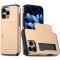  iPhone 16 Pro Skal Med Kortfack Hybrid Guld