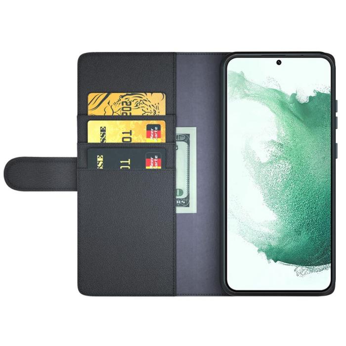 Bild 2,  Samsung Galaxy S23 Fodral Premium Äkta Läder Svart