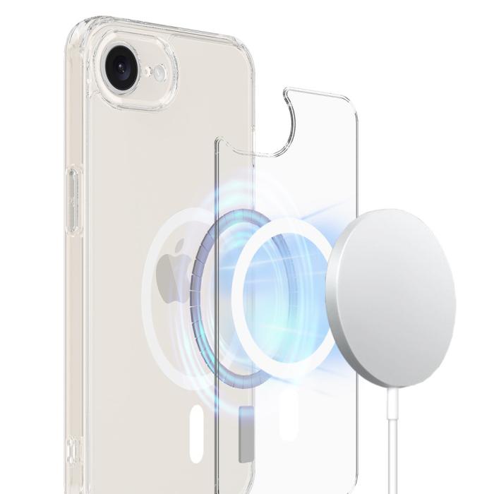 Bild 4,  iPhone 17e / 16e Skal MagSafe TPU / Akryl Transparent