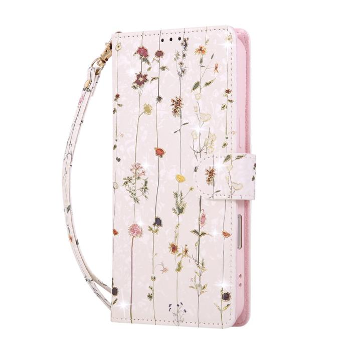 Bild 5,  iPhone 17 Pro Fodral RFID Läder Små Blommor