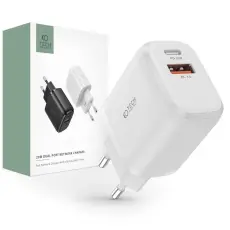 Tech-Protect Tech-Protect 20W V&auml;ggladdare PD QC USB-C / USB-A Vit