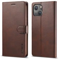 LC.IMEEKE LC.IMEEKE iPhone 15 Plus Fodral L&auml;der Brun