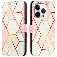  iPhone 16 Pro Max Fodral Marmor Vit/Rosa