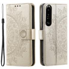  Sony Xperia 1 V Fodral Mandala L&auml;der Guld