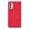  Motorola Moto G52/G82 Fodral Flip Retro Läder Röd