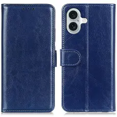  iPhone 17 Fodral Crazy Horse L&auml;der Bl&aring;
