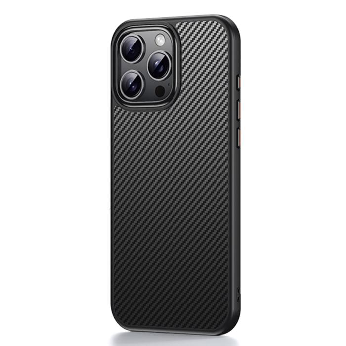 Bild 2,  iPhone 16 Pro Max Skal MagSafe Kolfiber Textur Svart