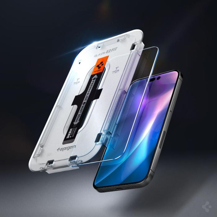 Bild 3, Spigen Spigen iPhone 14 Pro Max 2-PACK GLAS.tR 
