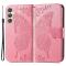  Samsung Galaxy A25 5G Fodral Läder Big Butterfly Rosa