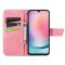  Samsung Galaxy A25 5G Fodral Läder Big Butterfly Rosa