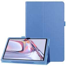  Samsung Galaxy Tab A7 10.4 Fodral Litchi l&auml;der Bl&aring;