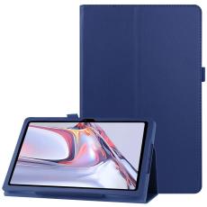  Samsung Galaxy Tab A7 10.4 Fodral Litchi l&auml;der M&ouml;rk Bl&aring;