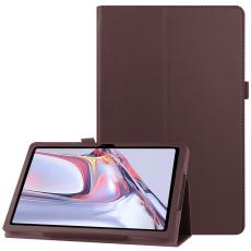  Samsung Galaxy Tab A7 10.4 Fodral Litchi l&auml;der Brun