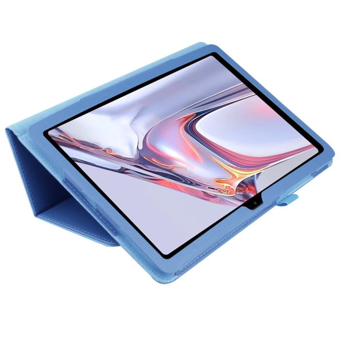 Bild 4,  Samsung Galaxy Tab A7 10.4 Fodral Litchi läder Blå