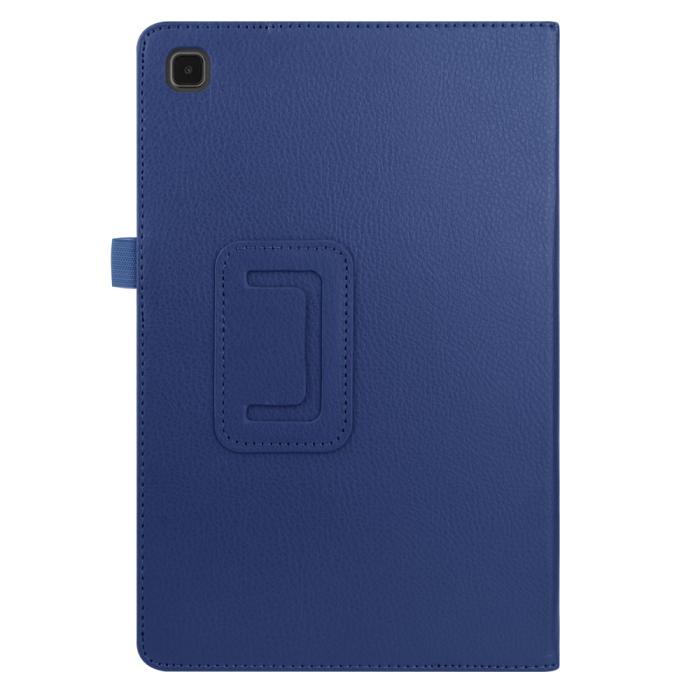 Bild 3,  Samsung Galaxy Tab A7 10.4 Fodral Litchi läder Mörk Blå