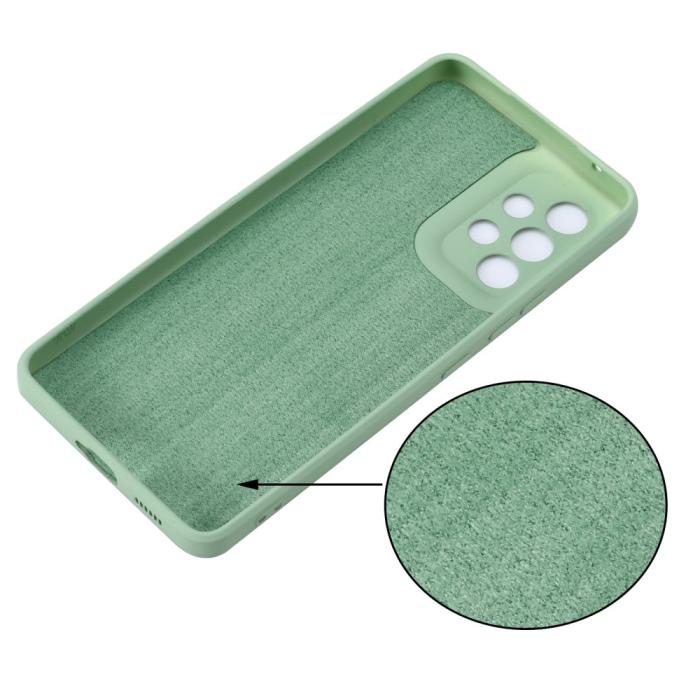 Bild 3,  Samsung Galaxy A53 5G Skal Liquid Silikon Med Strap Grön