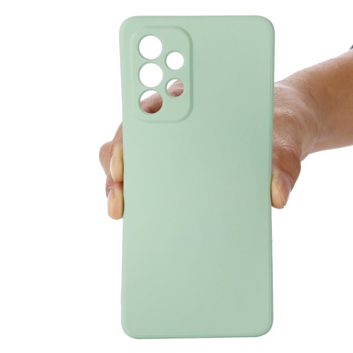 Bild 5,  Samsung Galaxy A53 5G Skal Liquid Silikon Med Strap Grön