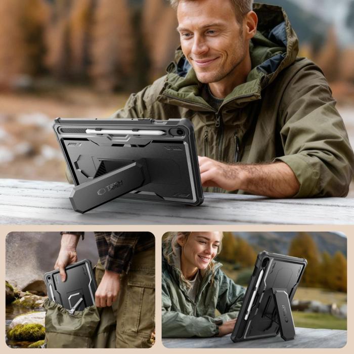 Bild 2, Tech-Protect Tech-Protect Galaxy Tab S10 Lite/S10 FE/S9 2-SET Skal Kevlar Pro Svart