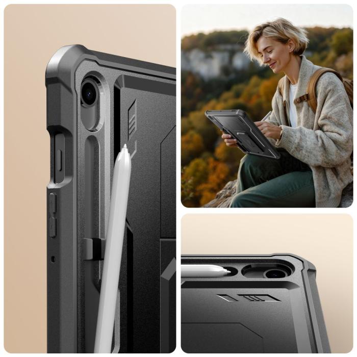 Bild 5, Tech-Protect Tech-Protect Galaxy Tab S10 Lite/S10 FE/S9 2-SET Skal Kevlar Pro Svart