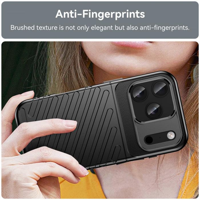 Bild 6,  iPhone 18 Pro / 17 Pro Skal TPU Vävt Mönster Svart