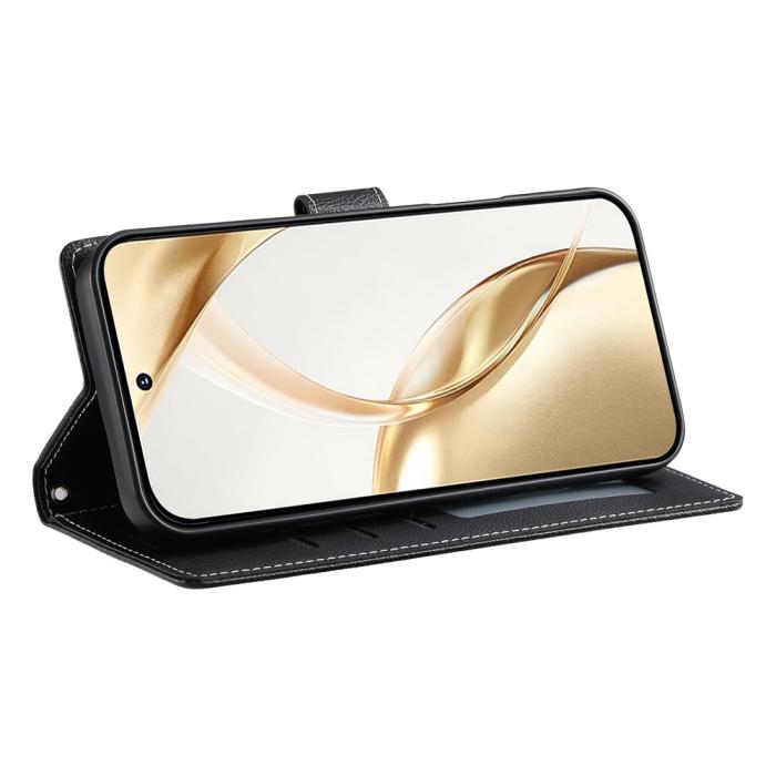 Bild 3,  Xiaomi 17T Fodral Litchi Läder Svart