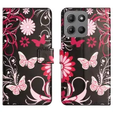  Motorola Moto G86 Power/G86 5G Fodral Med Tryck Fj&auml;rilar