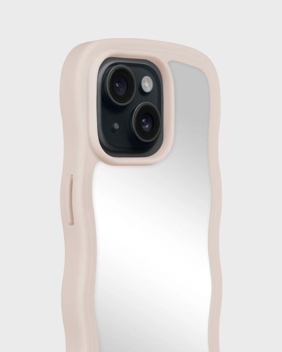 Bild 3, holdit holdit iPhone 15/14/13 Skal Wavy Light Beige Mirror