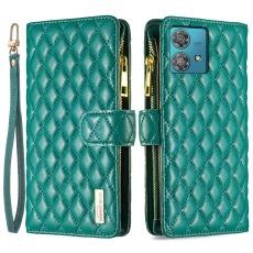 BINFEN BINFEN Motorola Edge 40 Neo 5G Fodral Multifunktionell Diamond Gr&ouml;n