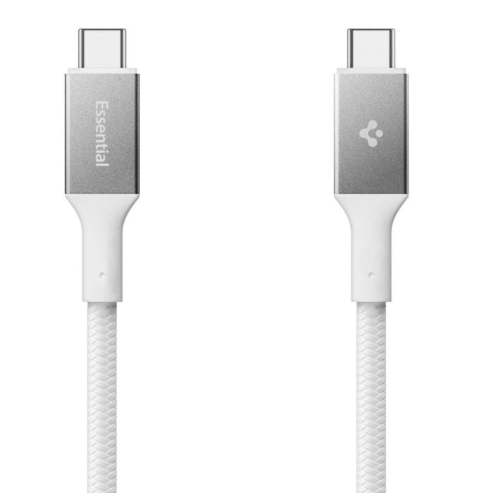 Bild 2, Spigen Spigen 1.5m 100W USB-C - USB-C Kabel Vit