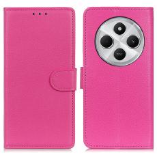  Xiaomi Redmi 14C Fodral Litchi L&auml;der Rosa