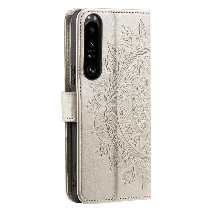 Bild 6,  Sony Xperia 1 V Fodral Mandala Läder Guld