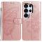  Samsung Galaxy S26 Ultra Fodral Fjäril Tryck Roséguld