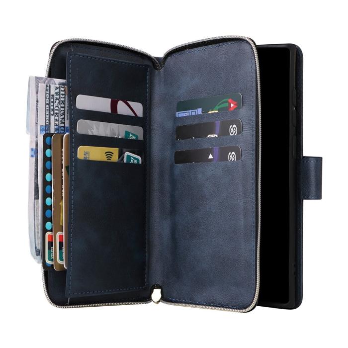 Bild 3,  Samsung Galaxy S26 Ultra Fodral Multifuntionellt Läder Blå