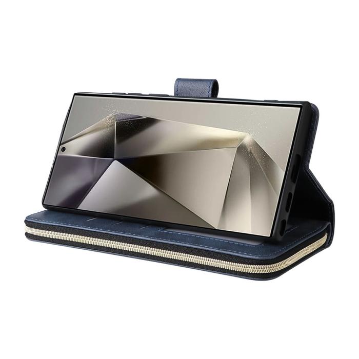 Bild 4,  Samsung Galaxy S26 Ultra Fodral Multifuntionellt Läder Blå