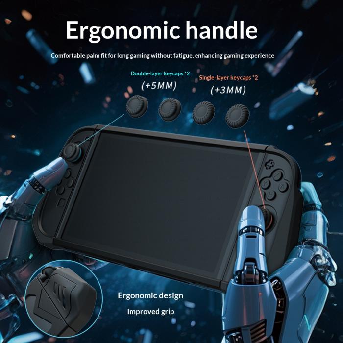 Bild 3,  Nintendo Switch 2 Skal Med Skärmskydd Härdat Glas Svart