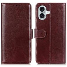  iPhone 17 Fodral Crazy Horse L&auml;der Brun