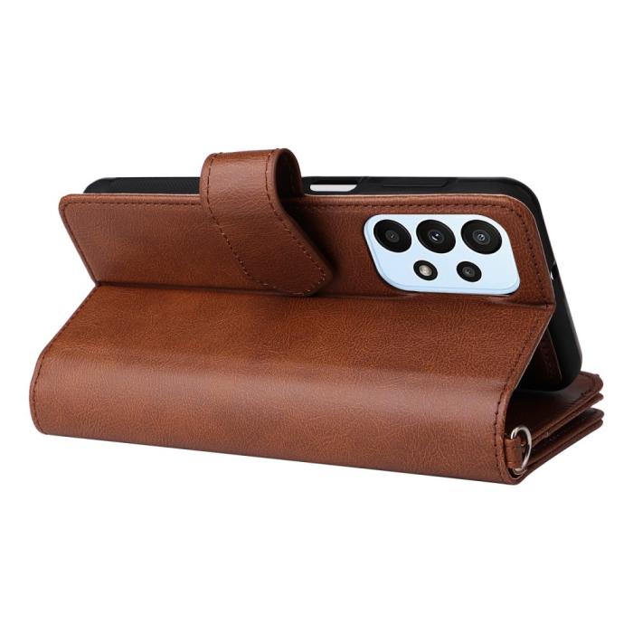 Bild 4,  Samsung Galaxy A23 5G 2in1 Magnet Skal / Plånboksfodral Brun