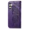  Samsung Galaxy A25 5G Fodral Läder Big Butterfly Mörk Lila
