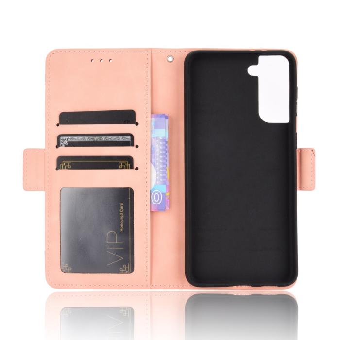 Bild 5,  Samsung Galaxy S21 Plus - Fodral Med Avtagbart Kortfodral - Ljus Rosa