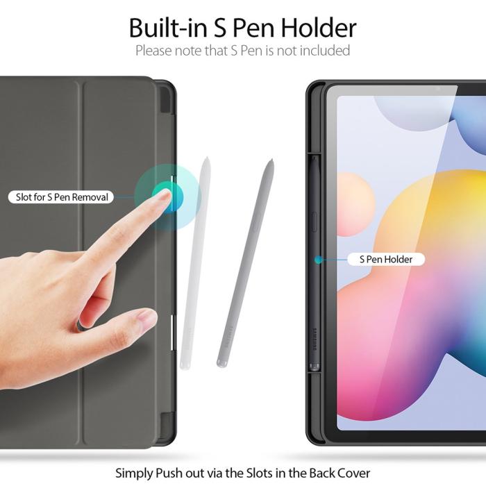 Bild 3, DUX DUCIS Samsung Galaxy Tab S6 Lite - DUX DUCIS Domo Tri-Fold Fodral - Svart