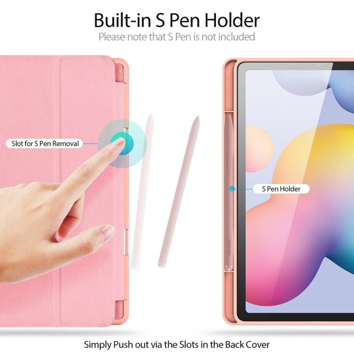 Bild 3, DUX DUCIS Samsung Galaxy Tab S6 Lite - DUX DUCIS Domo Tri-Fold Fodral - Roséguld