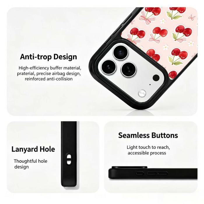 Bild 3,  iPhone 18 Pro Max/17 Pro Max Skal MagSafe UV-Mönster Körsbär