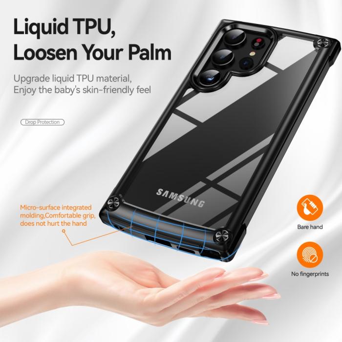 Bild 3,  Galaxy S24 Ultra Skal Shockproof Hybrid Armor Svart