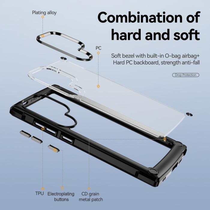 Bild 4,  Galaxy S24 Ultra Skal Shockproof Hybrid Armor Svart