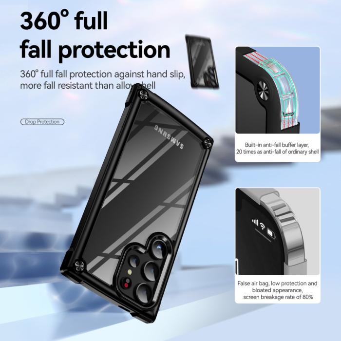 Bild 5,  Galaxy S24 Ultra Skal Shockproof Hybrid Armor Svart