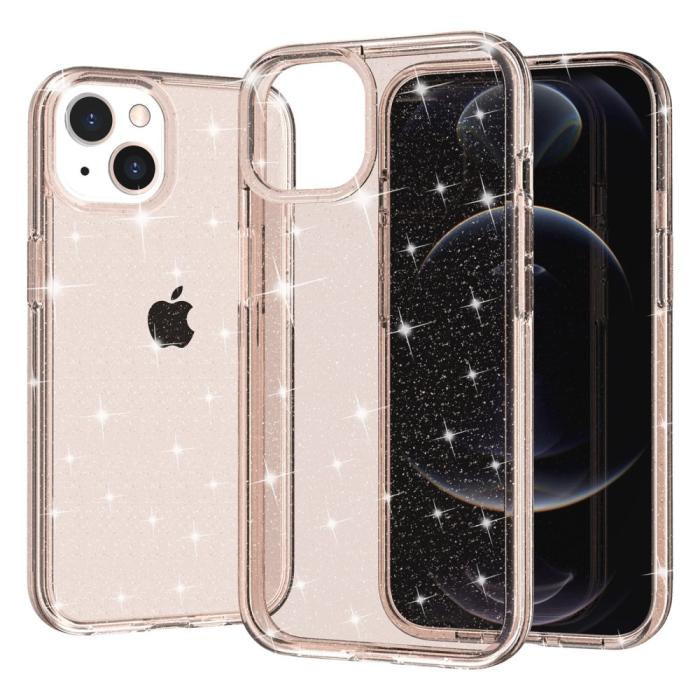 Bild 4,  iPhone 15 Plus Skal Hybrid Glitter Guld