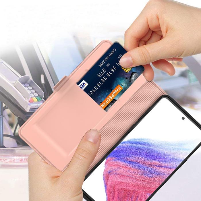 Bild 5,  Samsung Galaxy A25 5G Fodral Slim Läder Roséguld